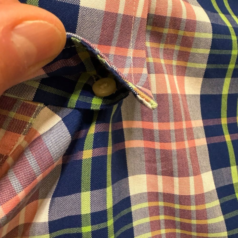 Peter Millar Men's Multicolored Plaid Button-Down Shirt Size XL - Picture 5 of 8